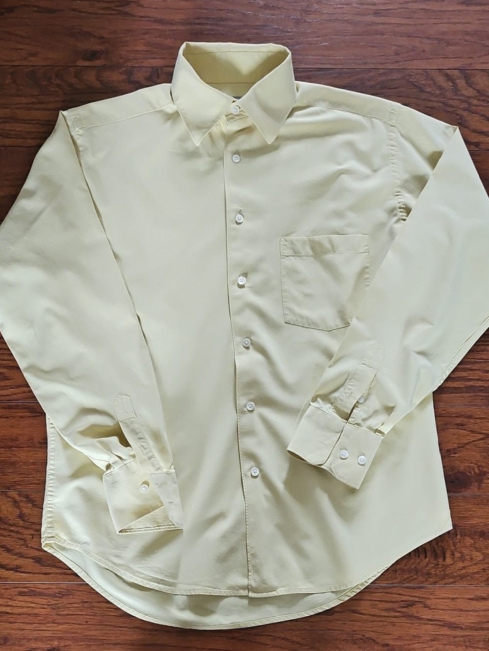 Martin Gordon Silk Blend Button Down Butter Yellow Size Medium